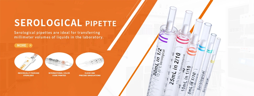 PS Disposable Graduated Sterile 5ml Individual Package Pipette Filler for Laboratory Testing